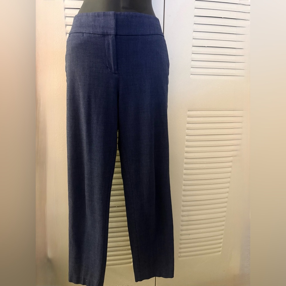 LOFT Deep Blue Textured Pants